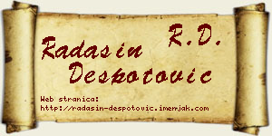 Radašin Despotović vizit kartica